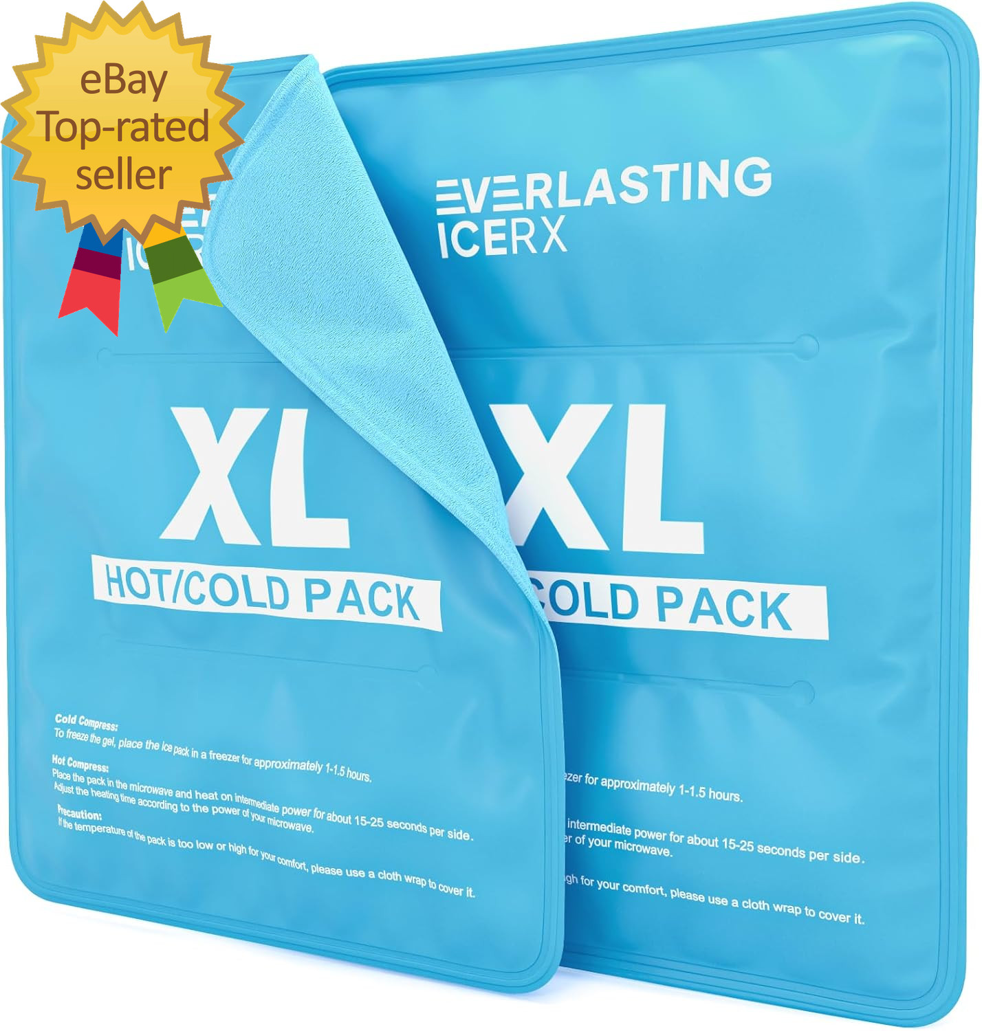 Reusable Ice Pack for Injuries | 11" X 14.5" - 2 Pack XL | Hot & Cold Pack | Lar