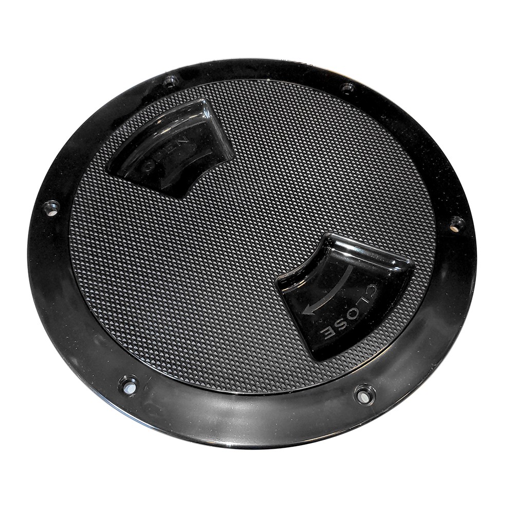 Sea-Dog Textured Quarter Turn Deck Plate - Black - 8" SEA-DOG LINE 336187-1  Exp