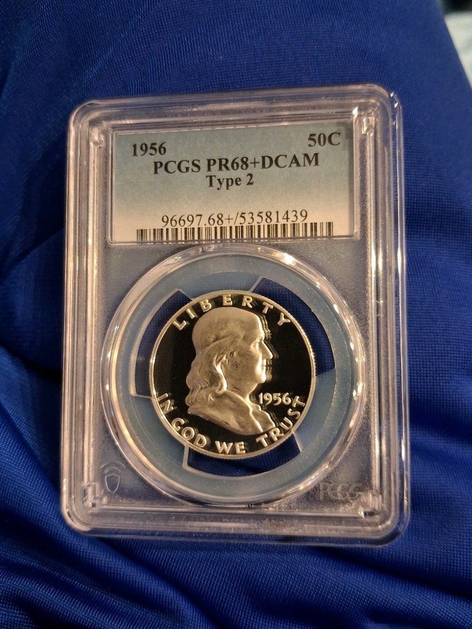 1956 50C (Proof) Franklin Half Dollar PCGS  PR-68+ Deep Cameo Top PoP 25