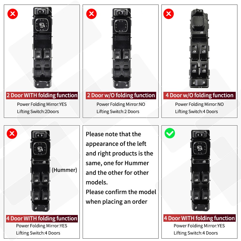 Power Window Switch Driver Left Side OEM 15883320 For 03-07 Chevy Silverado GMC