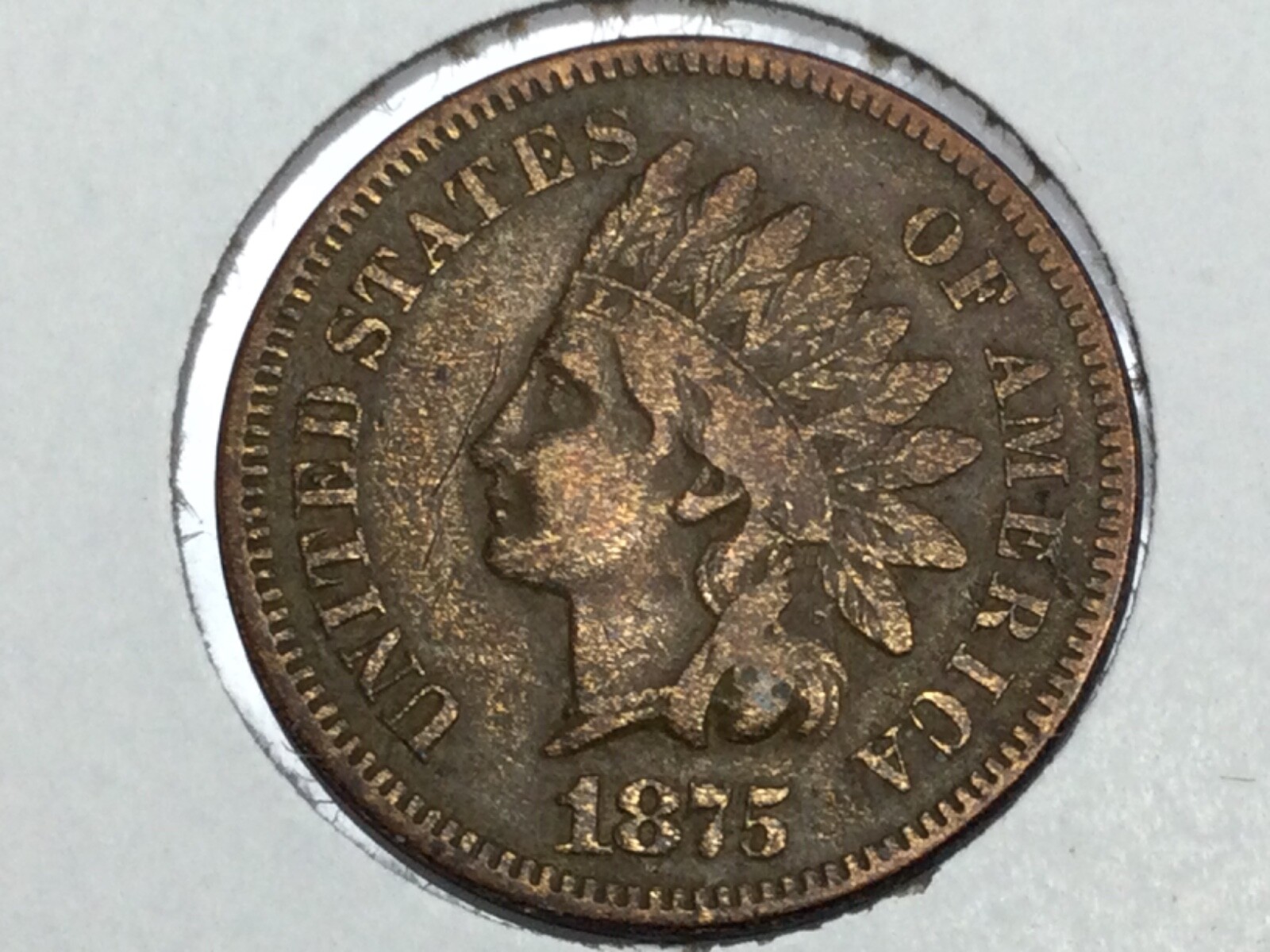 1875 Indian Cent in fine