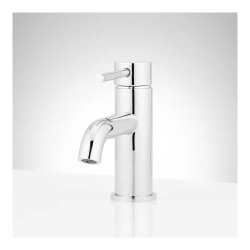 signature hardware rotunda single lever basin faucet-chrome-metal