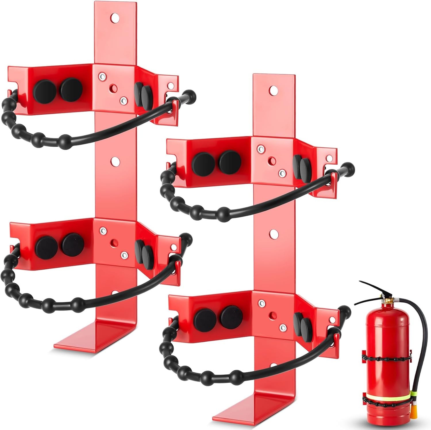 2 Pcs Fire Extinguisher Mount Bracket Adjustable, Supports up to 2.5 and 5Lb, He