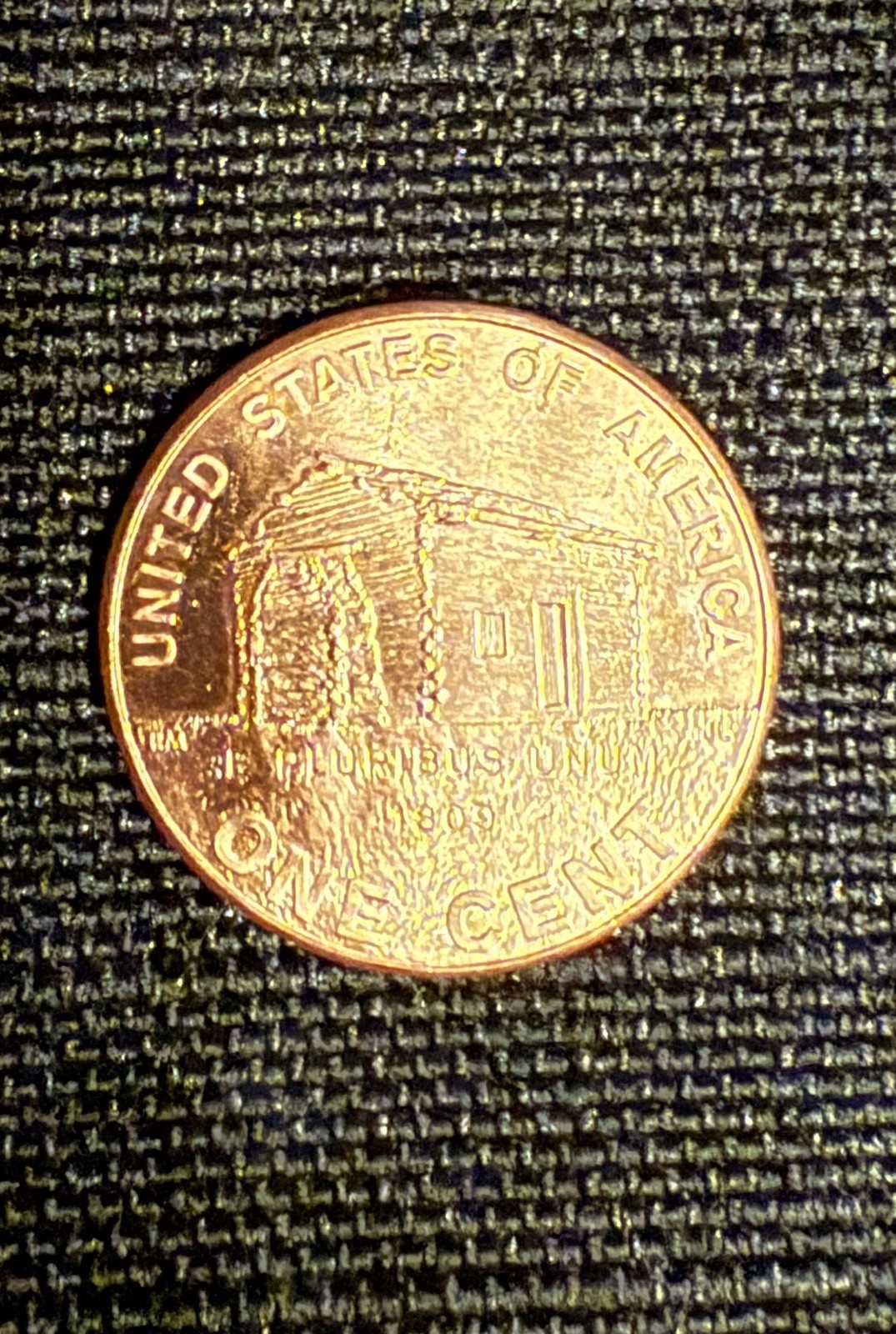 2009 lincoln log cabin penny no mint mark