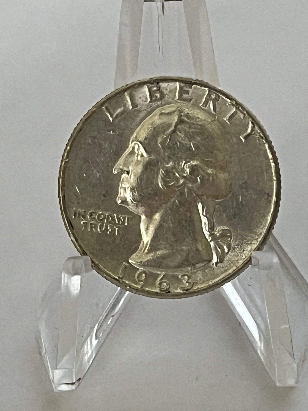 1963 D D/D ERROR  Washington quarter  90% silver  HIGH GRADE # TE42