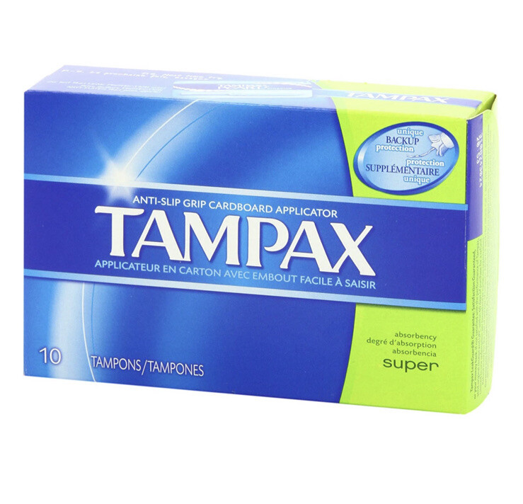 Tampax Cardboard Applicator 10 Tampons And Super Absorbency