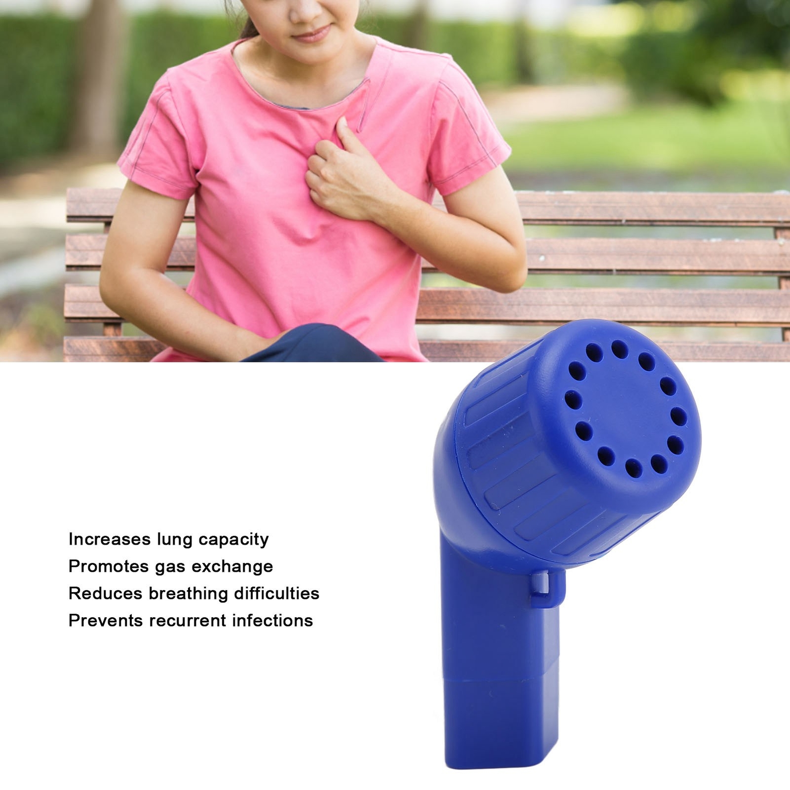 Breathing Exercise Device For Lungs With Mucus Removal And Lung Expansion