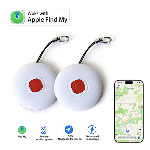 Apple Find My Air Tracker Tag 2-Pack iOS Smart Key/Luggage Tag/Pet Tracker