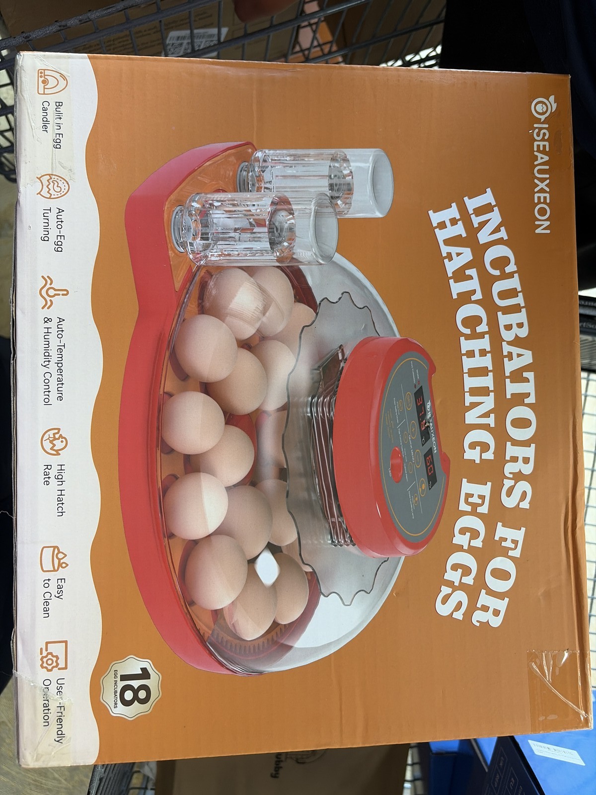 Shender Chicken Egg Incubator 18 Egg Auto Turn Temperature Humidity Control