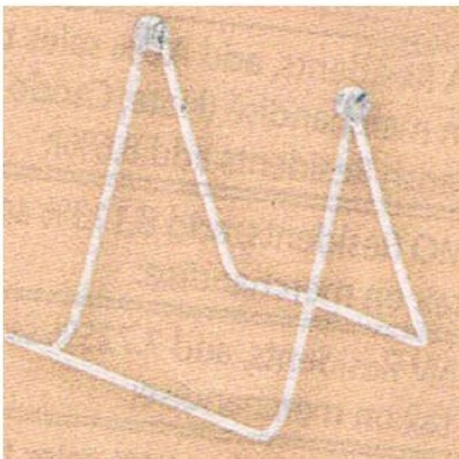 Store Display Fixtures 4 NEW 4.5" T. x 3.5" W. VINYL COATED WHITE DISPLAY EASEL