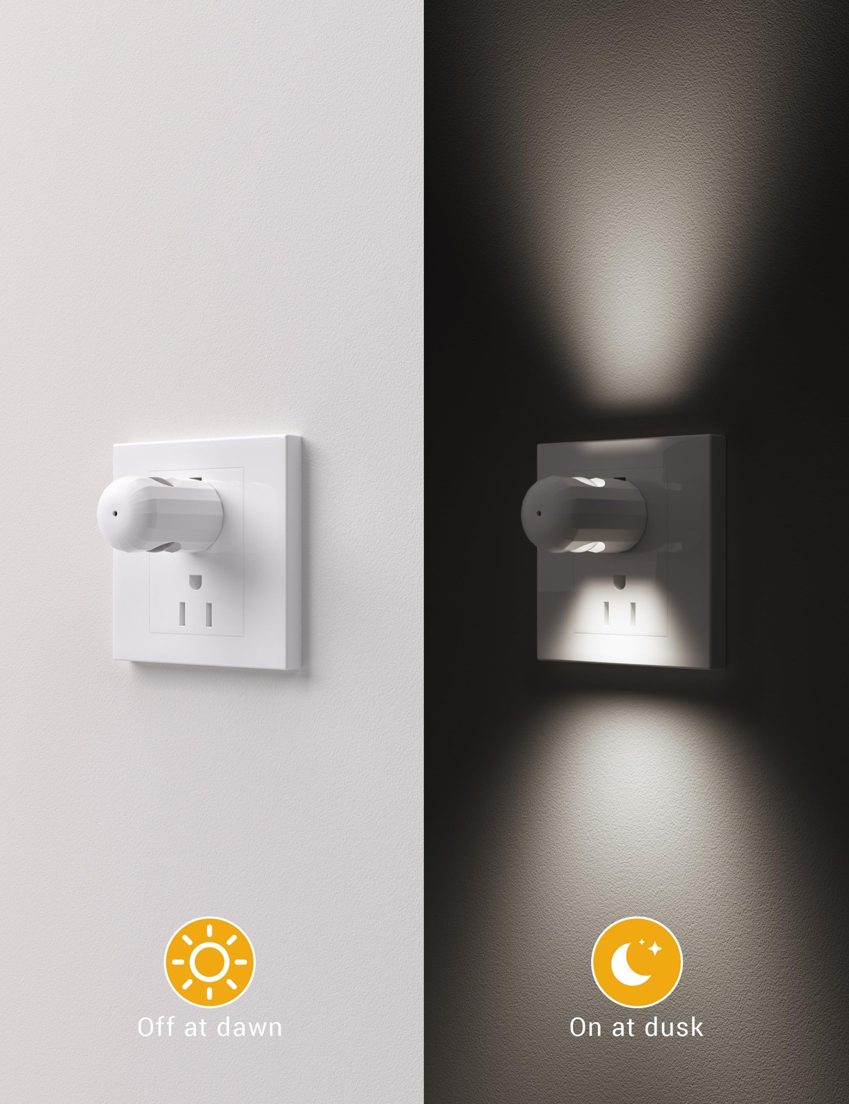 6 Pack LED Night light plug into wall Plug in Night Light, Automatic Dusk to ...