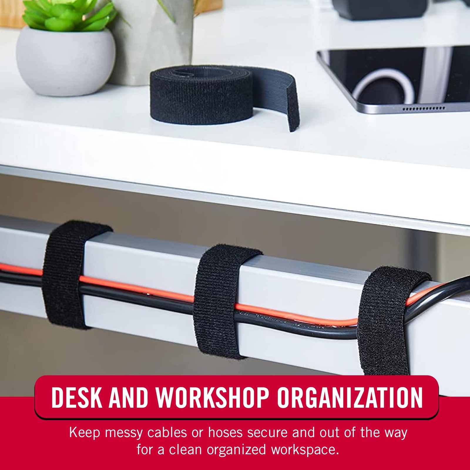 One-Wrap Roll Double Sided Self Gripping Hook and Loop Tape Roll