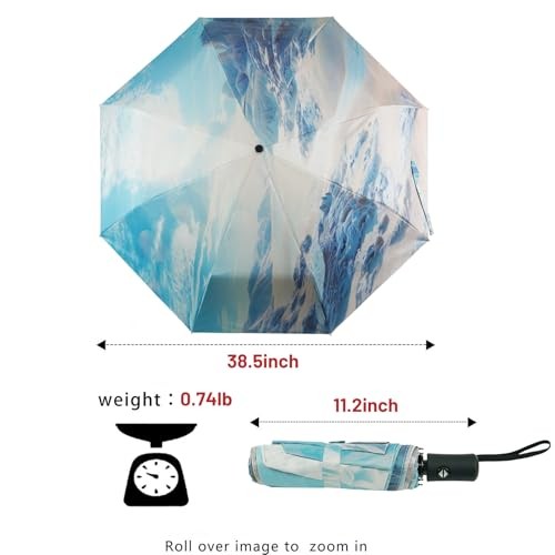 SY Compact Travel Umbrella Windproof Auto Open 8-Rib