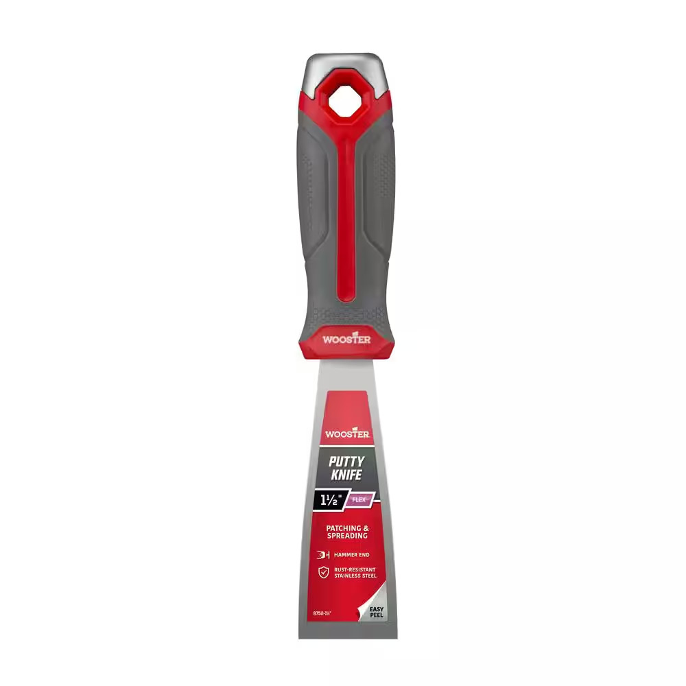 1 1/2 In. Putty Knife with Stainless Steel Blade