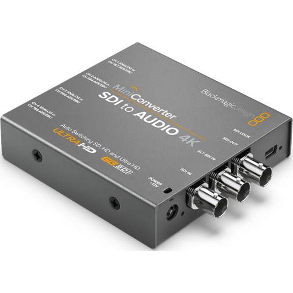 Blackmagic Design SDI to Audio 4K Mini Converter, 4096x2160p30 Format Support, 4