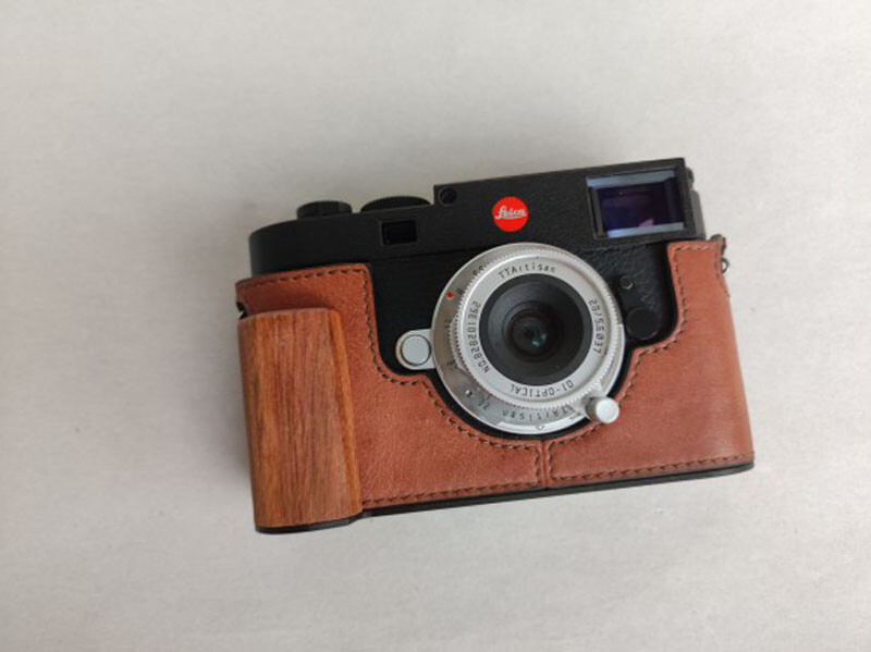Leather Camera Half Case Bag Wood L Hand Grip Aluminium Plate Base For Leica M11