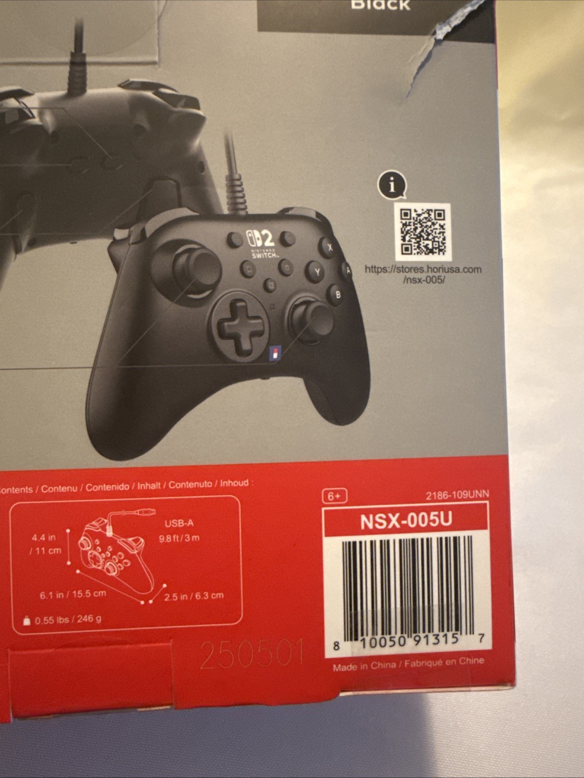 Genuine HORI HORIPAD Turbo Controller (Black) for Nintendo Switch & Switch 2 NEW