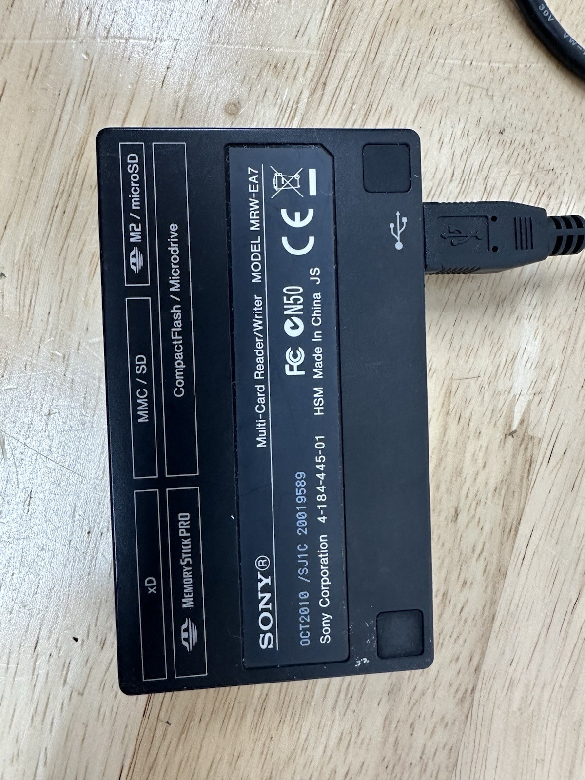 Sony USB External Multi-Format Card Reader/Writer MRW-EA7 - WORKS - TESTED