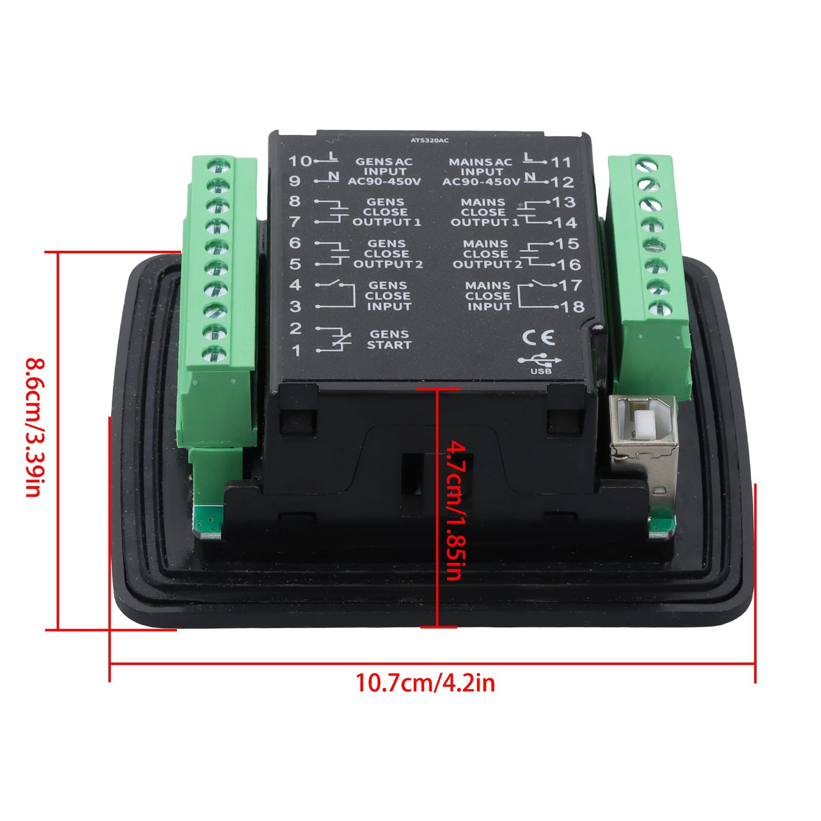 ATS320AC Controller Panel Generator ATS Automatic Transfer Switch With USB