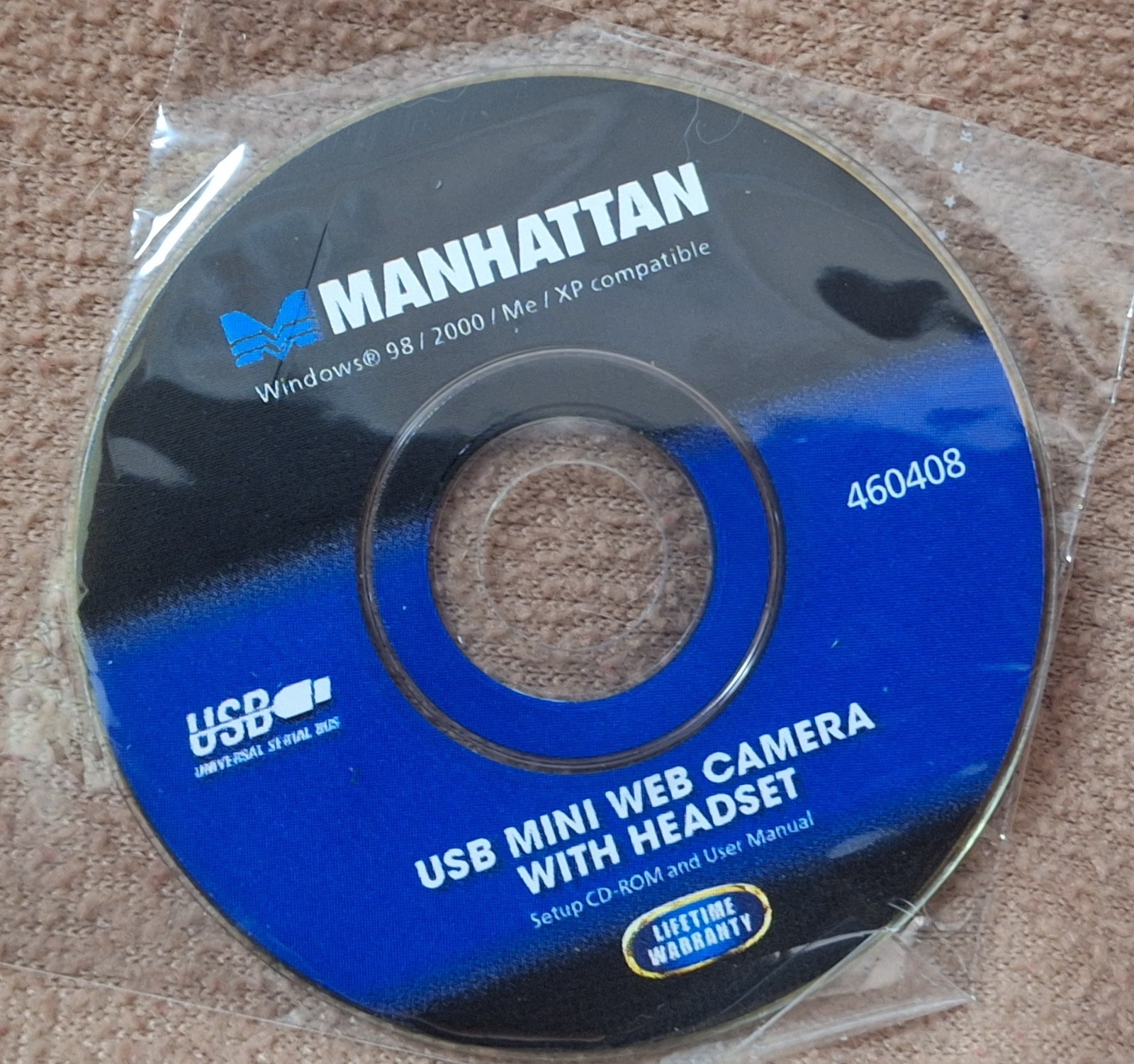 Manhattan MINI CUTE CAM 350K Pixel USB Flexible Camera, Headset,Software,Manual