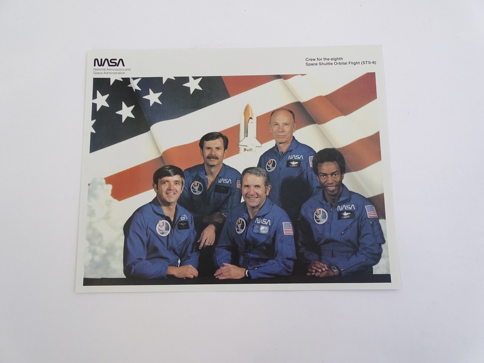 STS-8 NASA Space Shuttle Crew Photo Card
