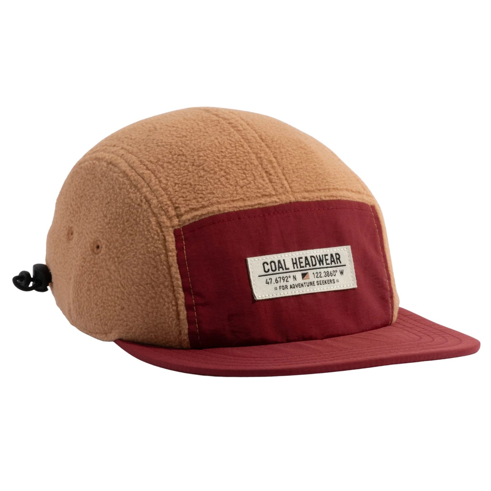 Coal The Bridger 5-Panel Hat, Burgundy/Light Brown