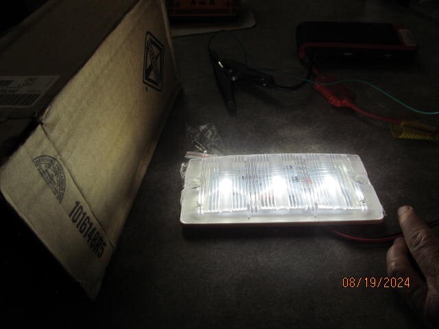Interior dome light 7" x 3" LED  International 3881941C92BLK40 vans/bus/trailer