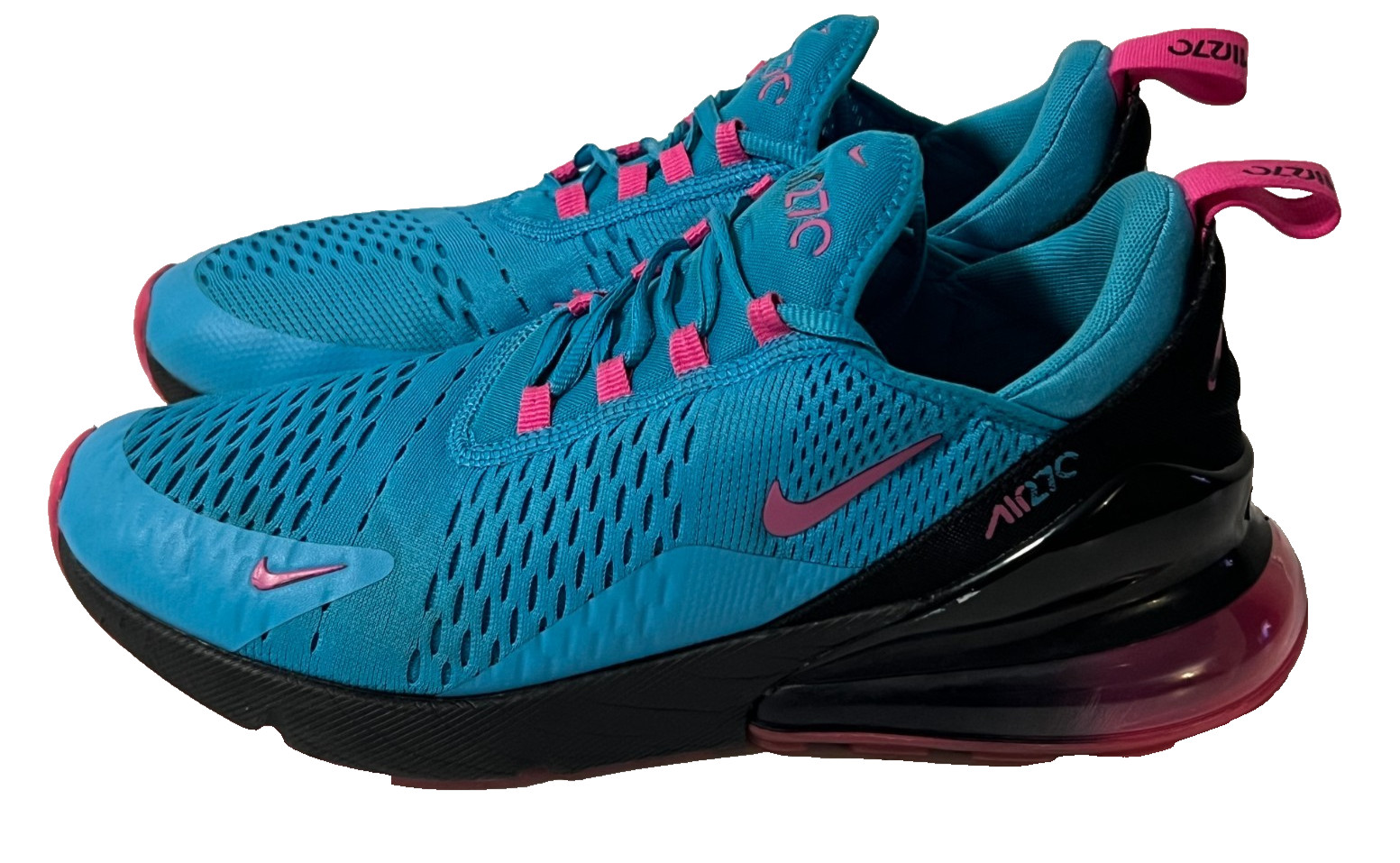Nike Air Max270 South Beach BV6078400 Mens 9 Blue Running Shoes (No Insoles)