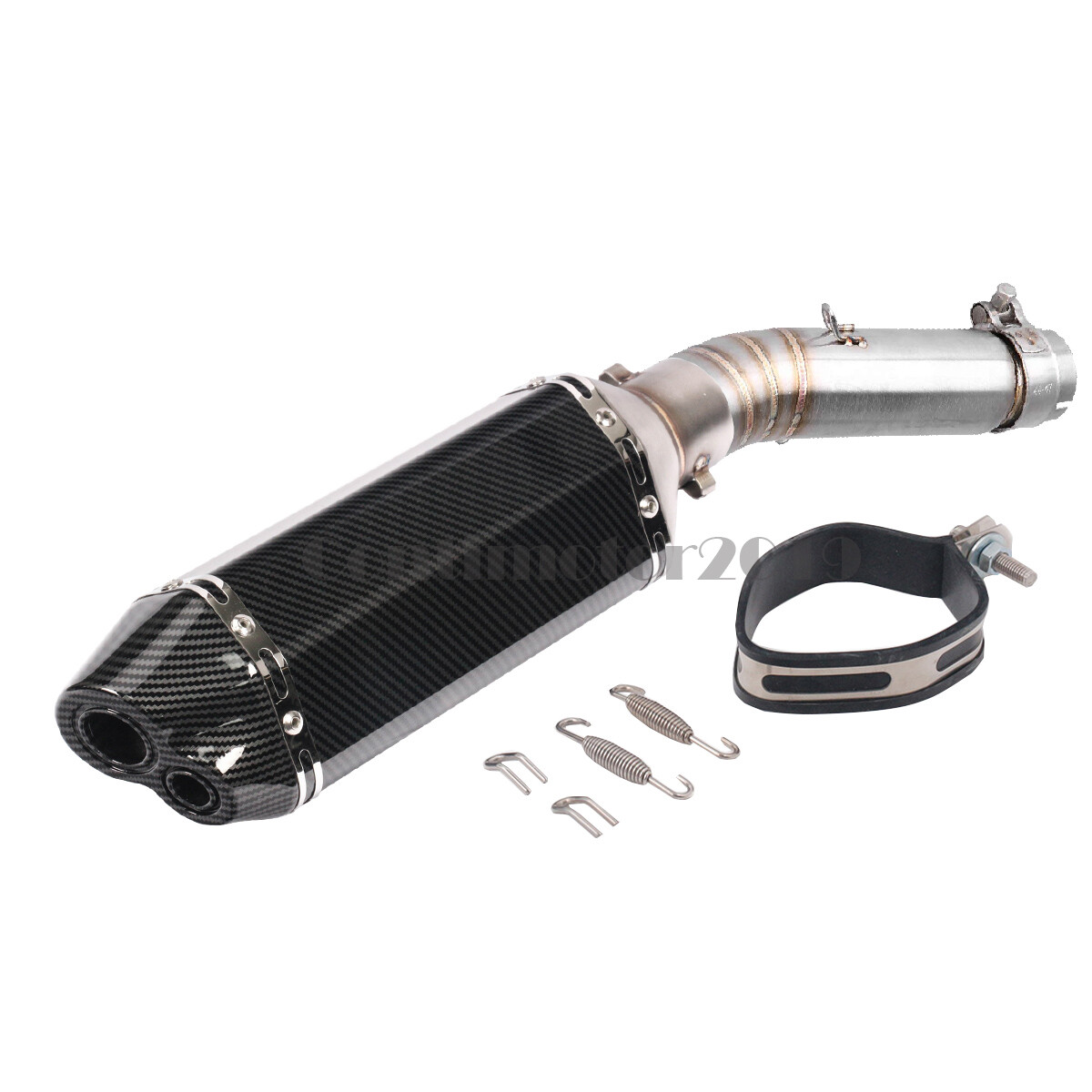 Exhaust Link Pipe For Honda CBR500R CB500X/F 14.6" Dual Outlet Muffler 13-19