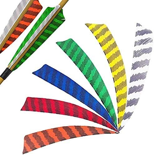 50pcs 4'' 5" Archery Arrow Feather Natural Fletching Turkey Fletches Right Wings