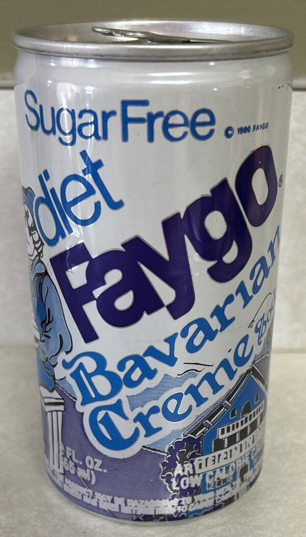 Vintage 1982 DIET FAYGO BAVARIAN CREME Soda 12oz. Empty Aluminum Pull Tab Can