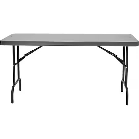 Iceberg 65517 Indestructable Commercial Folding Table, Charcoal Top And Frame,