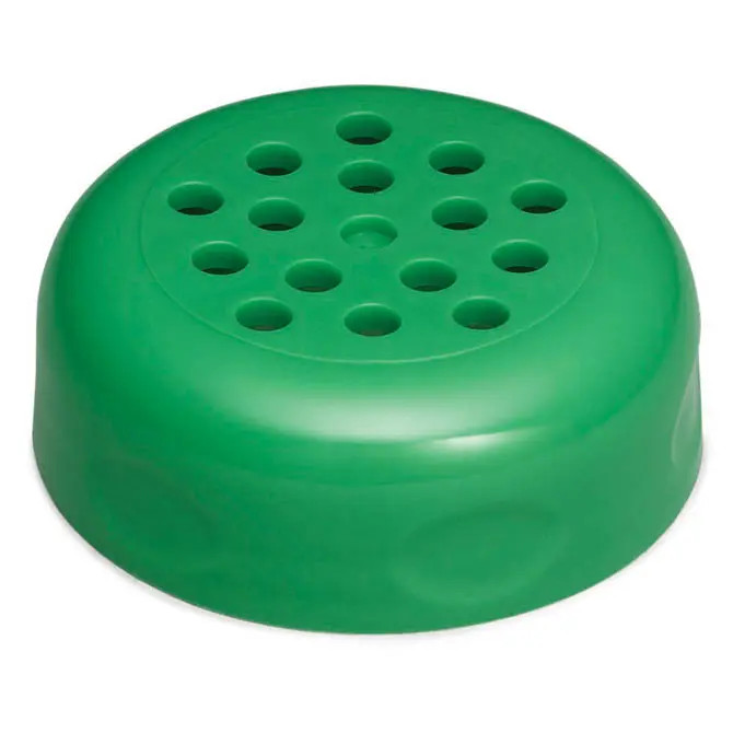 TableCraft C260TGR Plastic Top for 6 Oz Shaker Green Perforated 1 Dozen