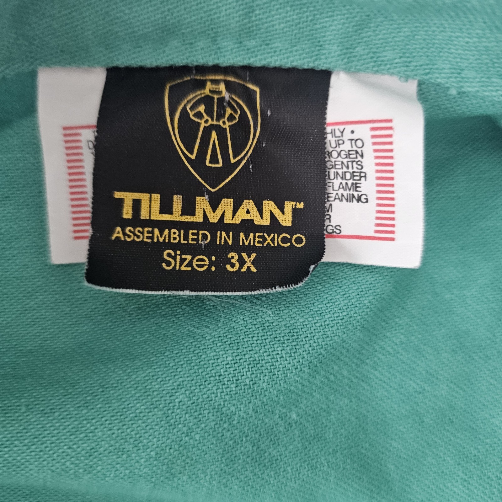 Tillman Westex FA-7A Size 3x Large Flame Resistance Front Pockets Pre Owned