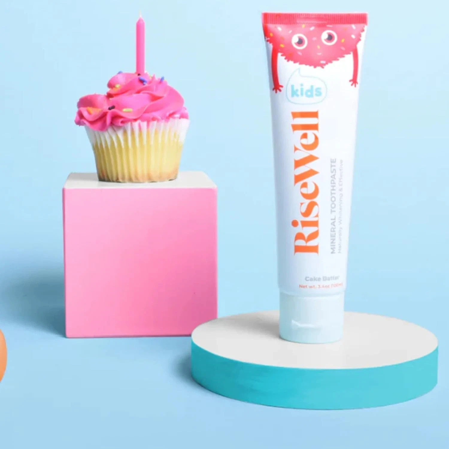 RiseWell Kids Mineral Toothpaste - Kids Hydroxyapatite Toothpaste cake batter