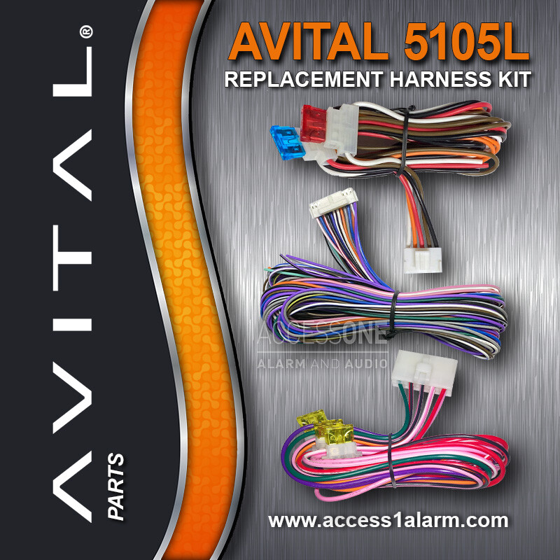 Avital 5105L or 5305L Complete Replacement Harness Kit For 5X05 Series Brain
