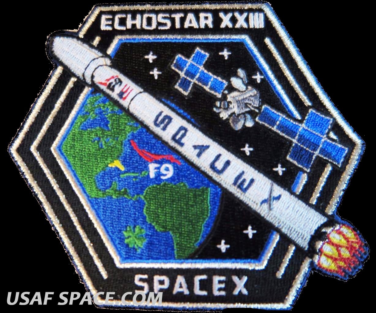 Authentic ECHOSTAR XXIII 23 - SPACEX FALCON 9 Launch - SATELLITE Mission PATCH