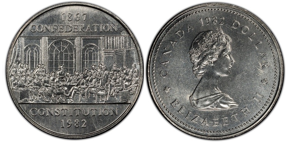 Canada 1982 Constitution 1867 Confederation BU UNC Uncirculated Dollar!!