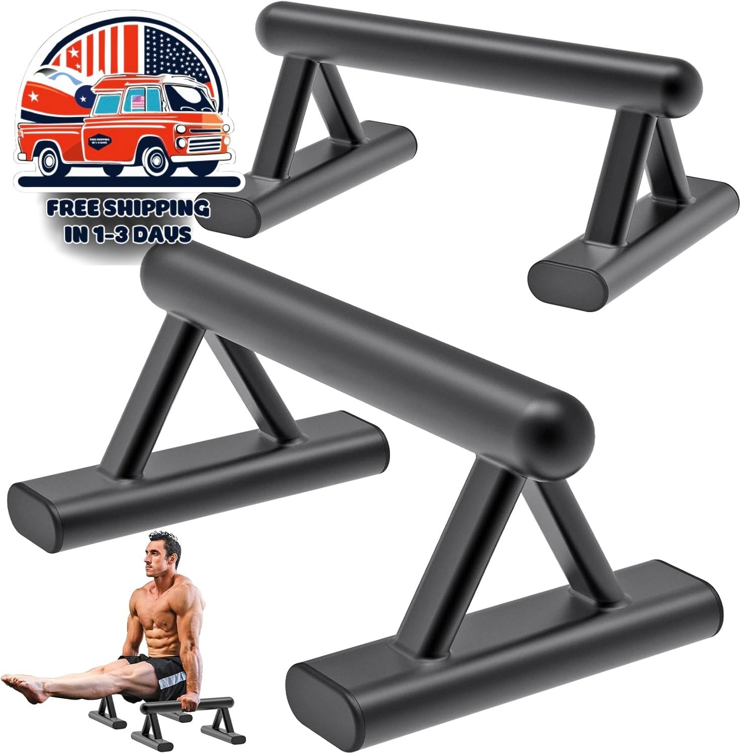 Barras paralelas antideslizantes para hacer el pino, calistenia y fitness US NEW
