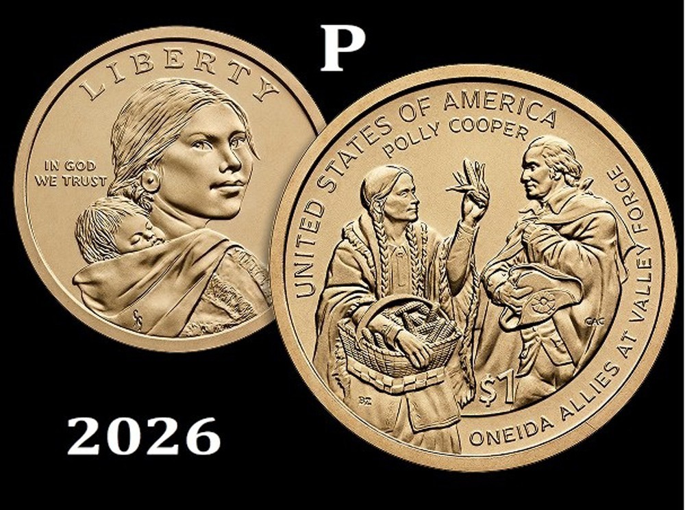2026-P  Sacagawea $1 Native American Golden Dollar  Polly Cooper