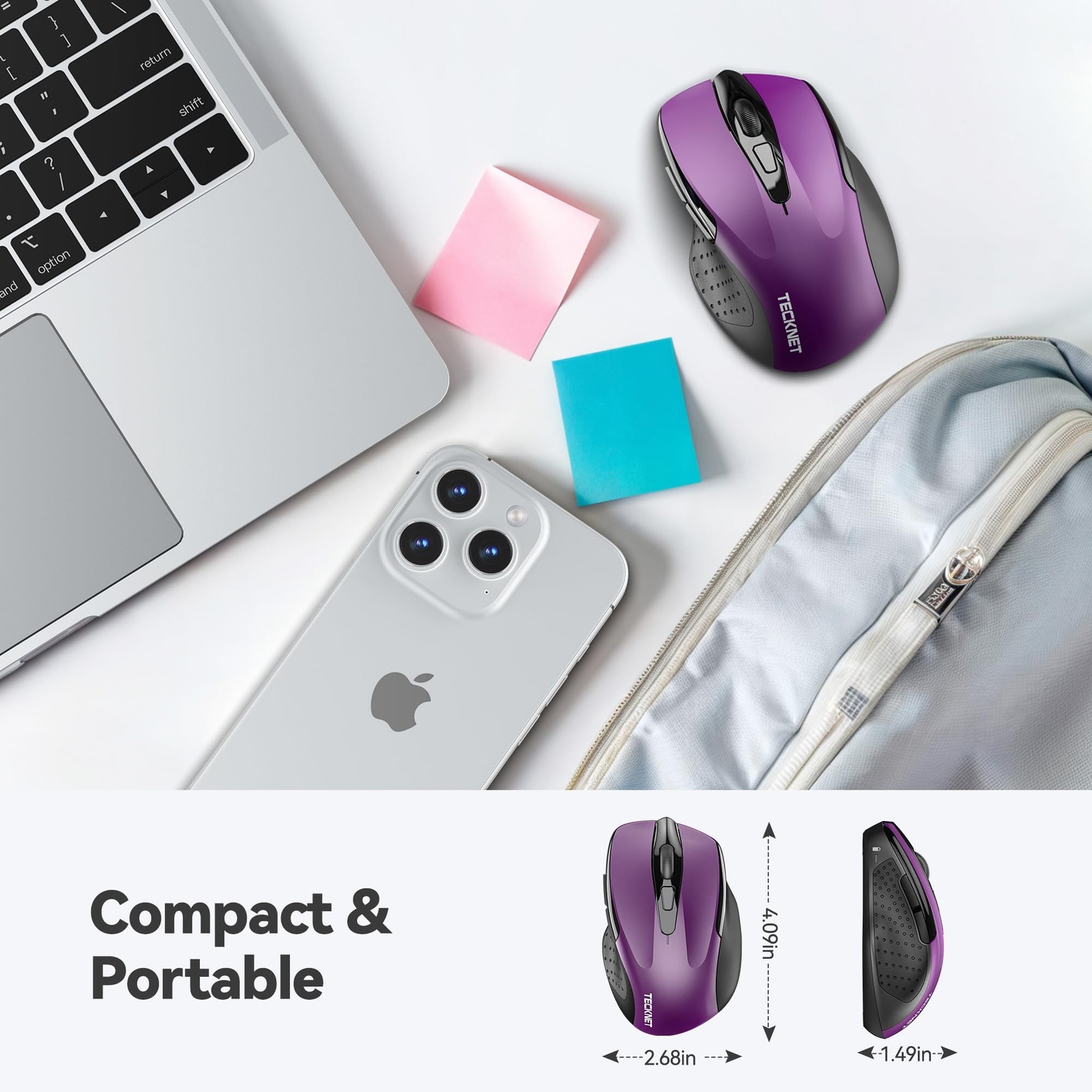 Wireless Mouse, 2.4G Ergonomic Optical Mouse, Computer Mouse for Laptop, PC, ...