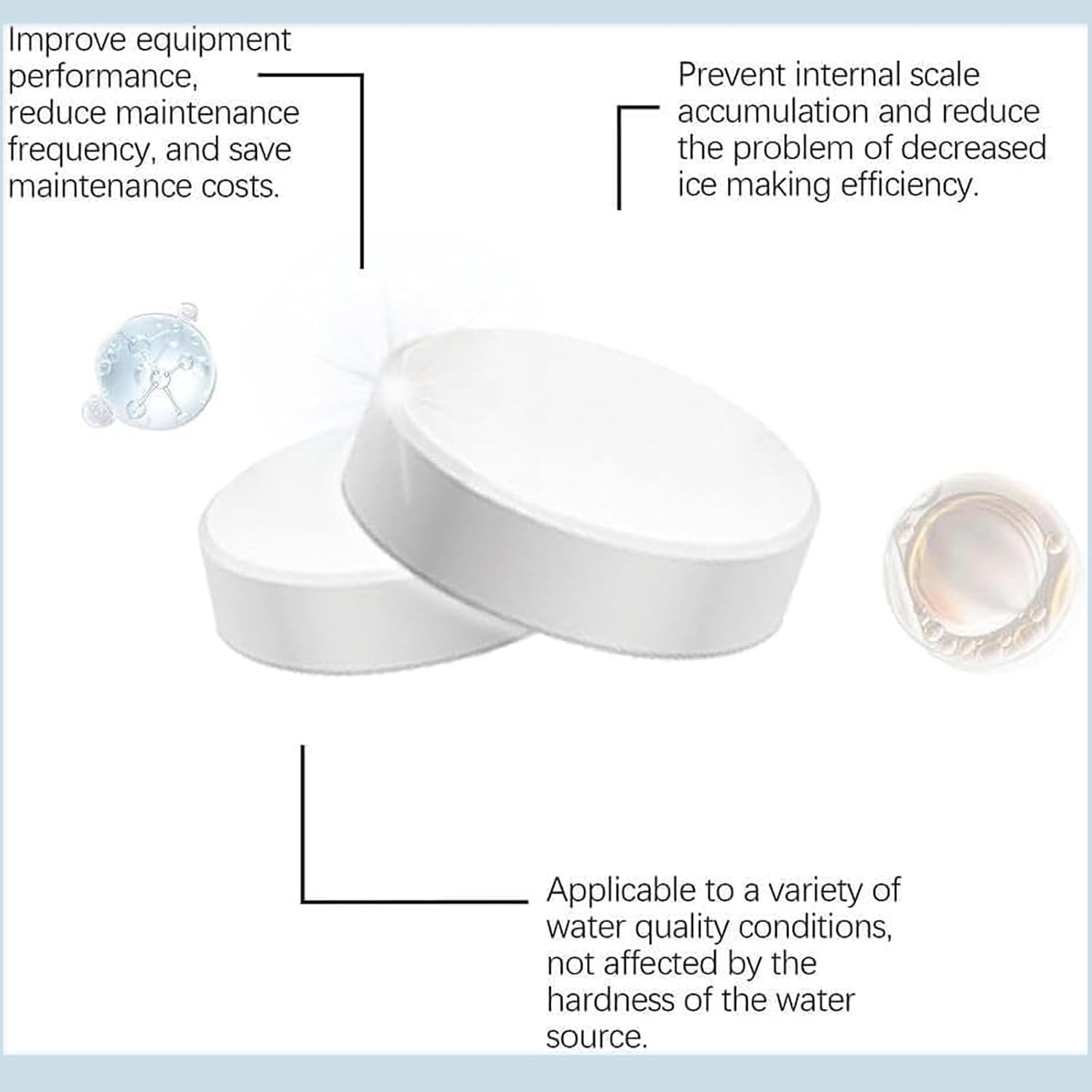 Ice Machine Cleaner Maker Descaler - 24 Ice Maker Cleaner Tablets, Compatible wi