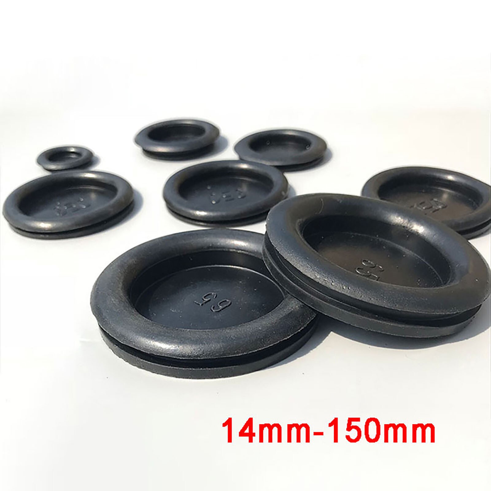 Blanking Rubber Grommets Closed Blind Grommet Plugs Bung Black 14mm ~ 150mm