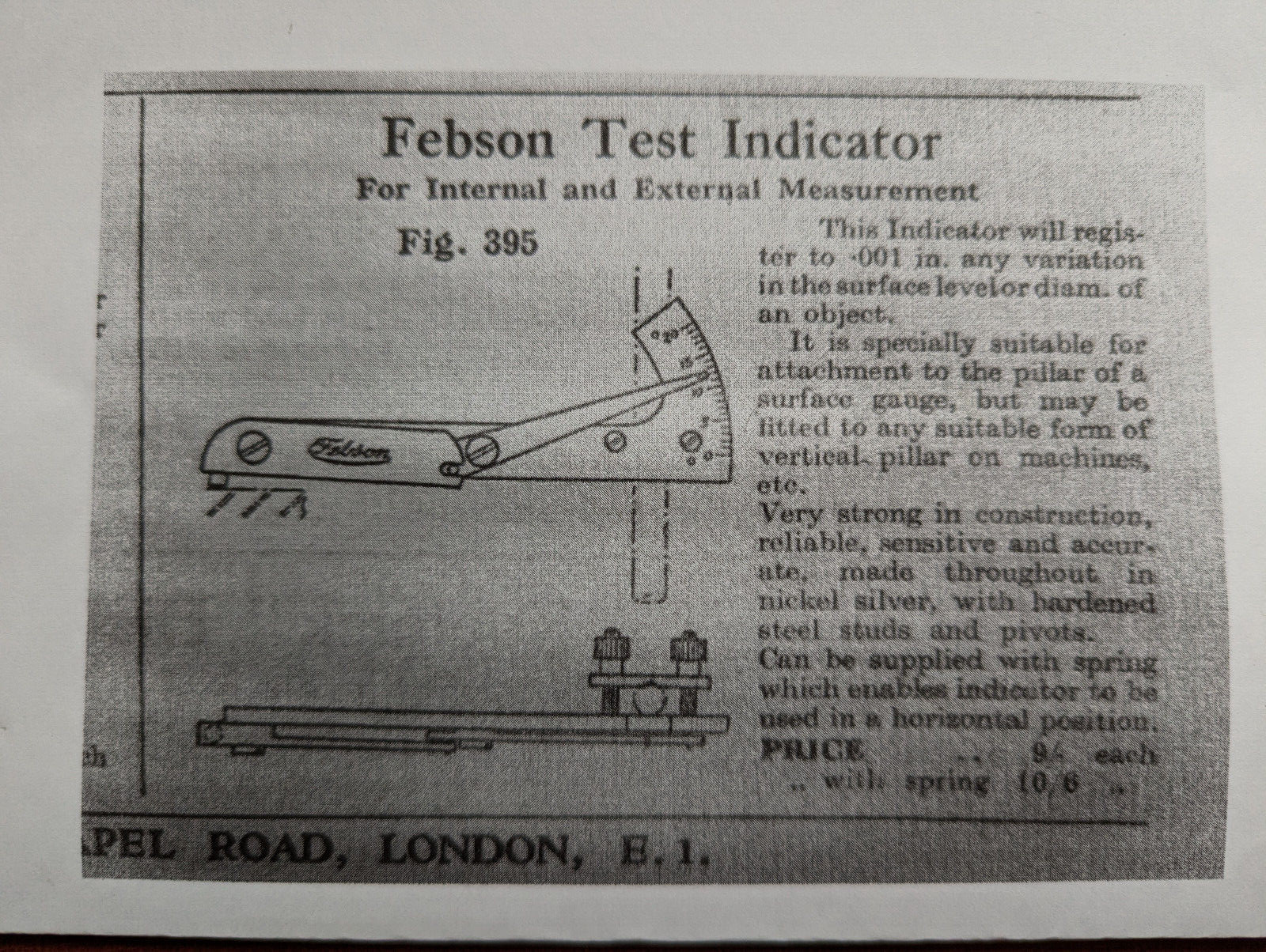 Febson Test Indicator (H)