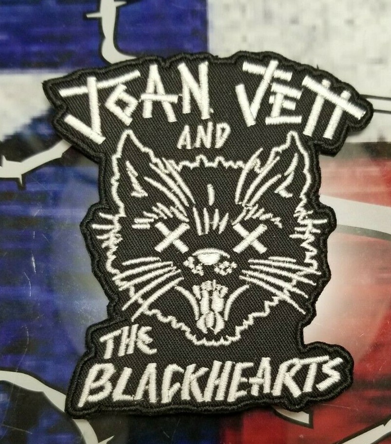 EMBROIDERED JOAN JETT & THE BLACKHEARTS BLACK CAT PATCH (Please Read Ad)