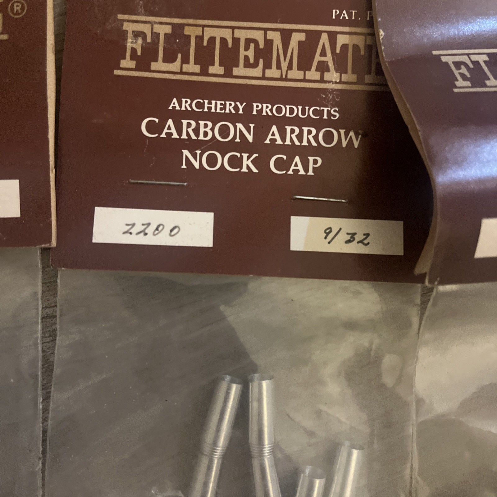 Lot Of Flitemare Arrow Nock Caps 9 Individual 1 Dozen Packages