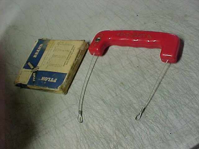 Vintage E-Z JUST  Handle and Pylon Brand Stainless Steel Line - UC Control Line