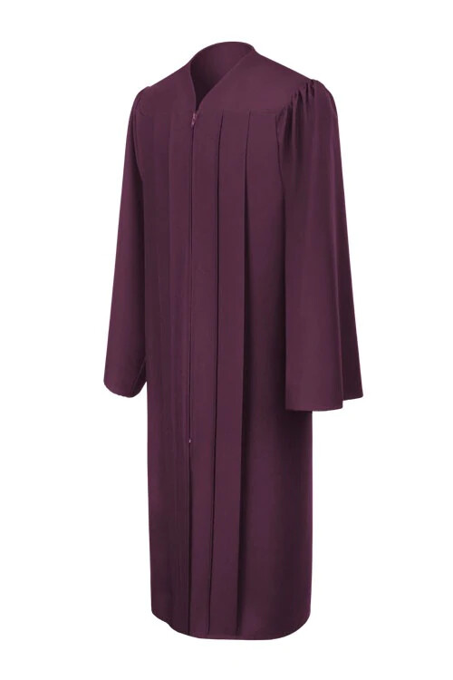 Matte Maroon High School/Bachelor Graduation Gown