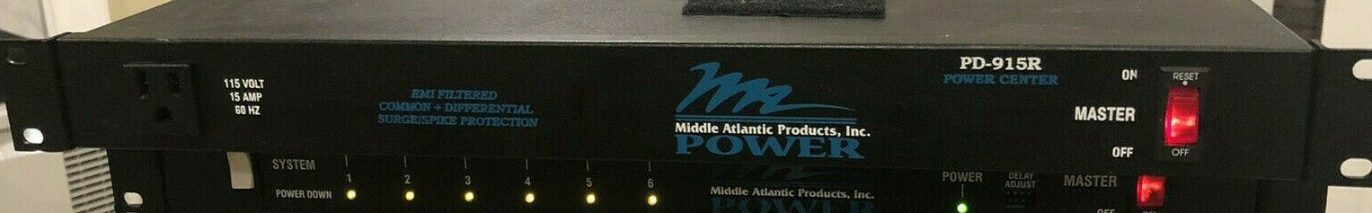 Middle Atlantic PD-915R 9 OUTLET, 15A, 1 RU BASIC SURGE