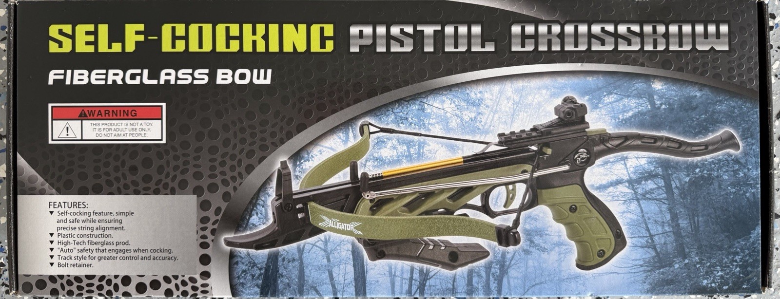 Alligator 80lb Self Cocking Pistol Grid Cross Bow Cross Bows/ 3 Bolts